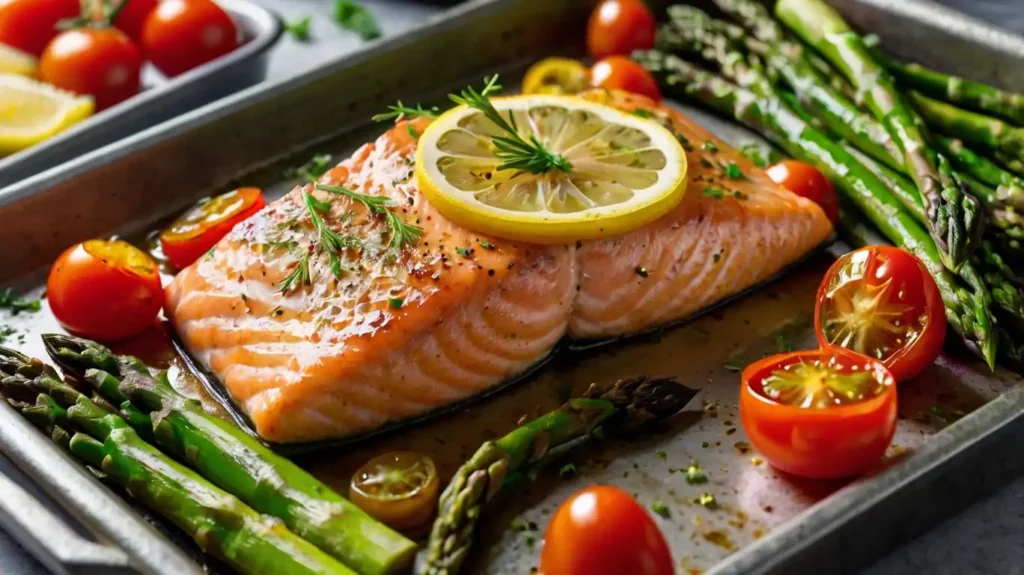 Sheet Pan Salmon with Roasted Veggies