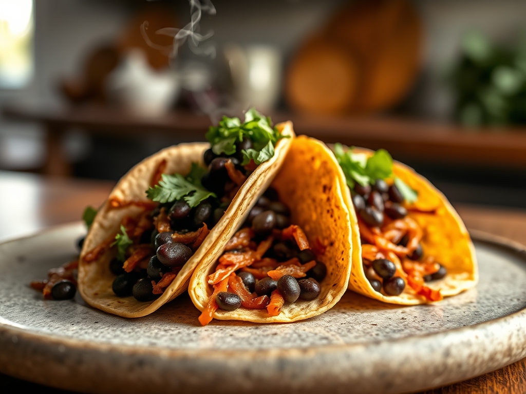 10 Min Black Bean Tacos