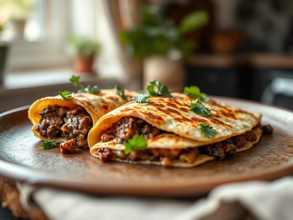 Quick Beef Quesadilla
